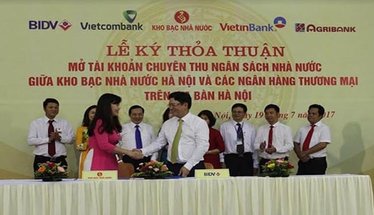 BIDV và Kho bạc Nhà nước ký kết Thỏa thuận phối hợp thu NSNN trên địa bàn Hà Nội