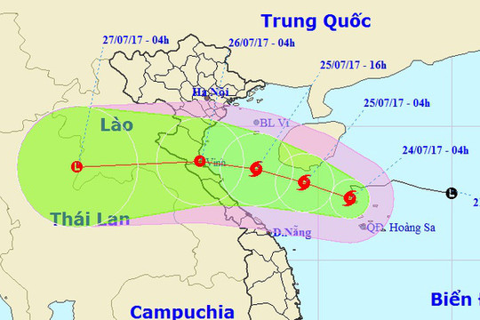Vùng tâm bão số 2 vừa qua sẽ đón thêm cơn bão số 4