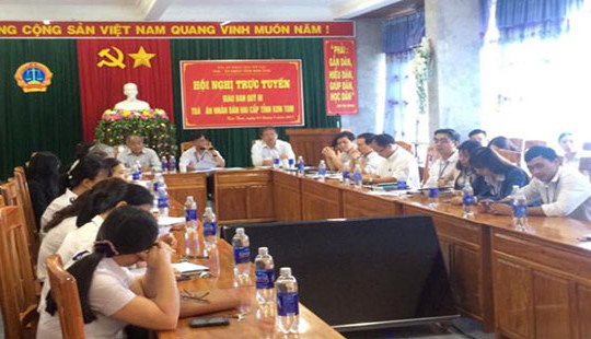 TAND tỉnh Kon Tum tổ chức Hội nghị giao ban trực tuyến