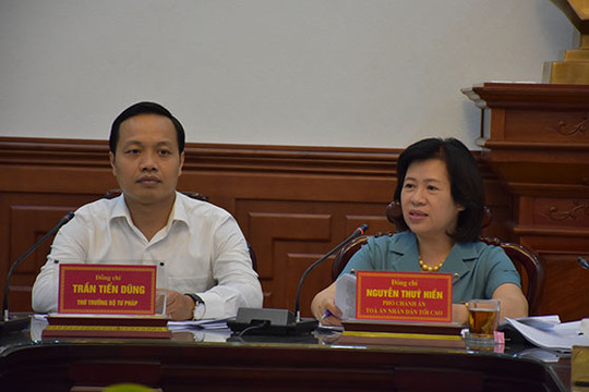 Tòa án và Bộ Tư pháp tháo gỡ những khó khăn, vướng mắc trong thi hành án dân sự
