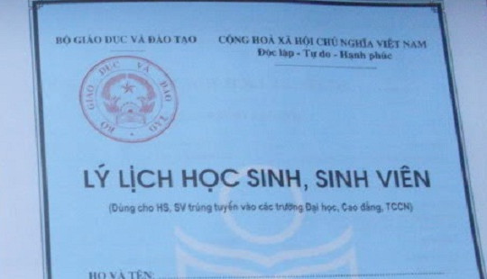 Từ 2017, sinh viên nhập học không cần xác nhận sơ yếu lý lịch