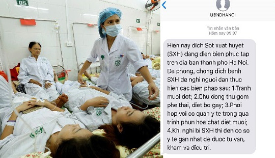 Hà Nội cảnh báo sốt xuất huyết tới từng người dân qua tin nhắn SMS