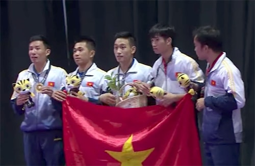 Đánh bại Singapore, tuyển bóng bàn nam giành vàng SEA Games