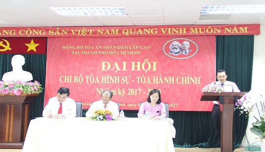 Đại hội Chi bộ Tòa Hình sự - Tòa Hành chính TAND cấp cao tại TP HCM