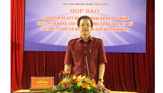 Công bố kết quả Hội nghị sơ kết 3 năm thực hiện nâng cao chất lượng công tác xét xử