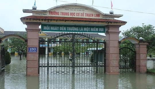 Hà Tĩnh: Hàng nghìn học sinh tiếp tục phải nghỉ học do mưa lũ