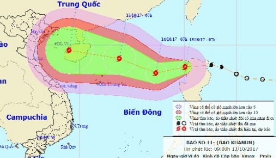 Bão Khanun đi vào Biển Đông, trở thành cơn bão số 11