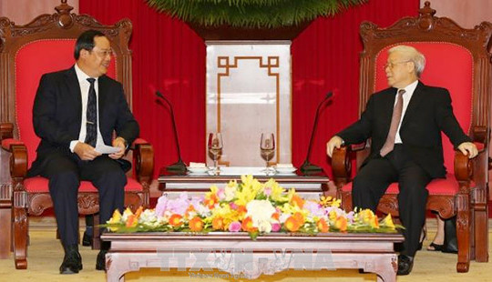 Lãnh đạo Đảng, Chính phủ tiếp Phó Thủ tướng Lào Sonexay Siphandone