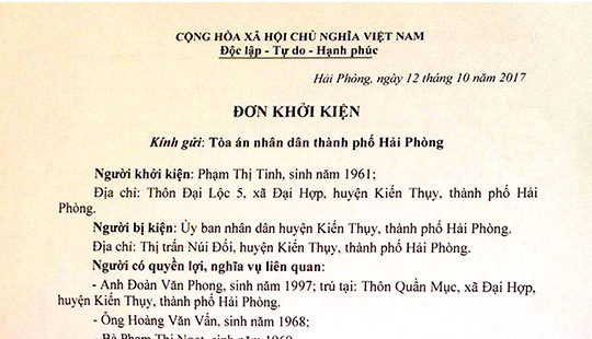 Trở lại vụ đất đang tranh chấp vẫn xác nhận chuyển nhượng: Đề nghị Tòa hủy Giấy chứng nhận quyền sử dụng đất