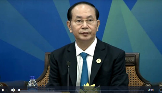 Chủ tịch nước Trần Đại Quang phát biểu tại phiên đối thoại Lãnh đạo APEC với ABAC