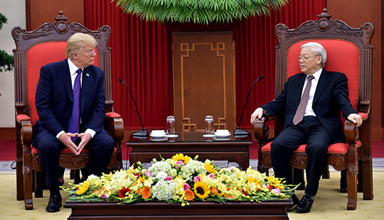 Tổng Bí thư Nguyễn Phú Trọng tiếp Tổng thống Hoa Kỳ Donald Trump