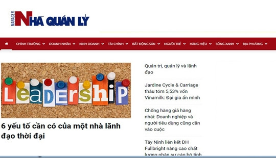 Đưa tin sai sự thật, Tạp chí điện tử Nhà quản lý bị đình bản 3 tháng