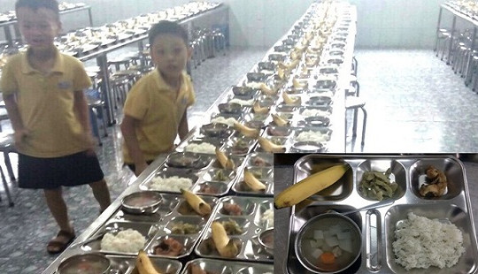 Thông tin về bữa ăn của học sinh ở Trường tiểu học An Dương