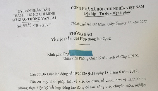 Vụ 49 cán bộ, nhân viên Sở GTVT TP.HCM có nguy cơ mất việc: Vi phạm Bộ luật Lao động?