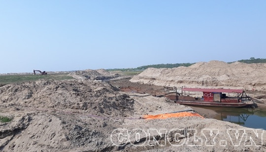 UBND tỉnh Vĩnh Phúc ra công văn “hỏa tốc” đề nghị Công ty TMS tạm dừng khai thác cát trên sông Hồng