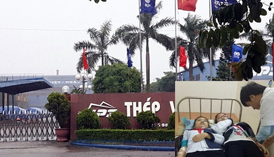 Hơn 20 học sinh cấp cứu do khí thải của nhà máy thép