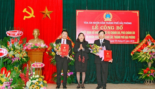 Bổ nhiệm Chánh án, Phó Chánh án TAND huyện An Lão
