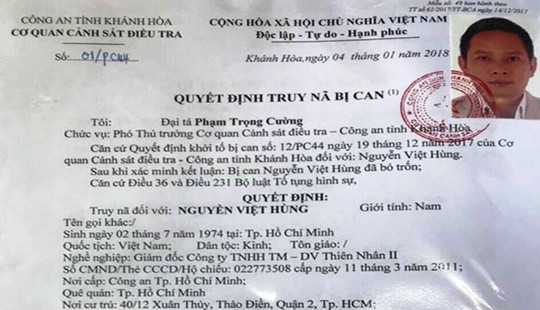 Khởi tố, truy nã Giám đốc Dự án Ocean View Nha Trang