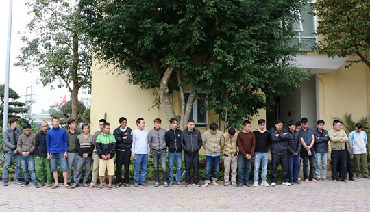 Cảnh sát mật phục phá sới gà, bắt giữ 30 đối tượng