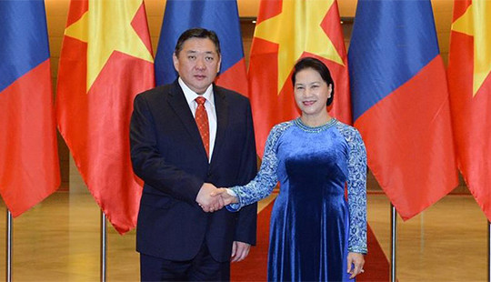 Chủ tịch QH Nguyễn Thị Kim Ngân đón, hội đàm với Chủ tịch Quốc hội Mông Cổ
