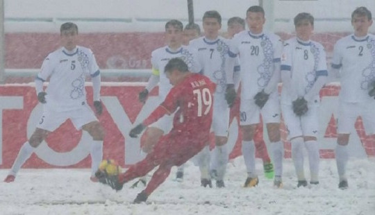 Siêu phẩm "cầu vồng tuyết" của Quang Hải là bàn thắng đẹp nhất giải U23 châu Á