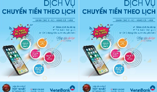 Chuyển tiền tự động theo lịch cùng VietinBank