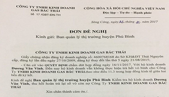 Quản lý thị trường Thái Nguyên tiếp tay cho doanh nghiệp "sân sau"