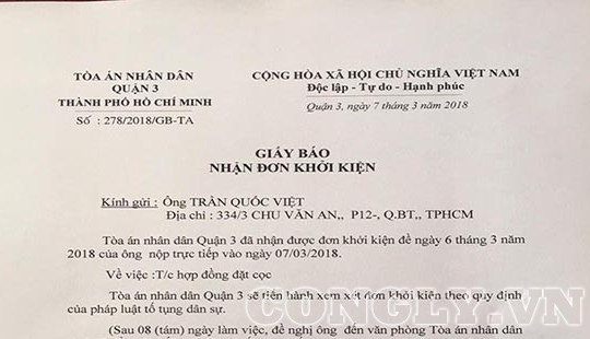 Sacombank bị kiện ra Tòa