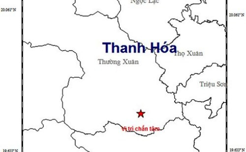 Thanh Hóa xảy ra động đất 3 độ richter