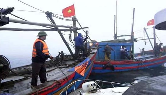 Thanh Hóa: Tạm giữ 2 tàu đánh bắt cá trên vùng biển cấm