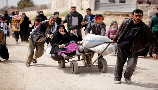 Cuộc tháo chạy khổng lồ đang diễn ra ở địa ngục Đông Ghouta