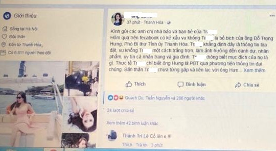 Hotgirl được cho là 'bồ nhí' của Phó Bí thư Thanh Hóa lên tiếng