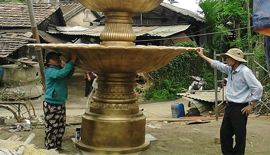 Đúc thành công đài phun nước nặng 5 tấn