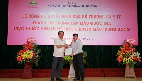 Việt Nam thành lập Trung tâm Máu quốc gia