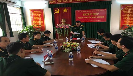 TAQS Khu vực 2-Quân khu 7 tổ chức phiên tòa và rút kinh nghiệm xét xử