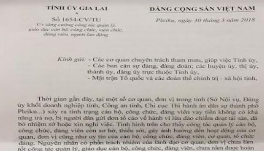 Một cán bộ Sở Nội vụ Gia Lai bỏ nhiệm sở bị buộc thôi việc