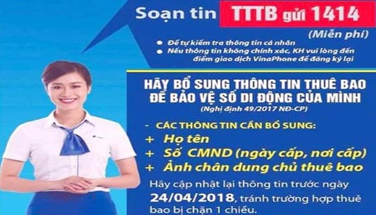 Cách cập nhật thông tin thuê bao VinaPhone nhanh và chính xác nhất