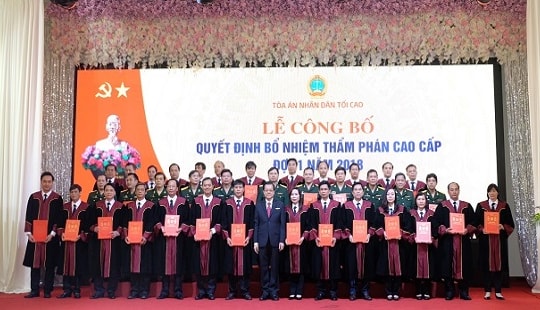 Trao Quyết định bổ nhiệm Thẩm phán cao cấp TAND