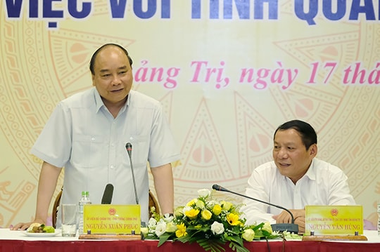 Thủ tướng: Quảng Trị cần phát huy thành quả bước đầu quan trọng để tiến lên