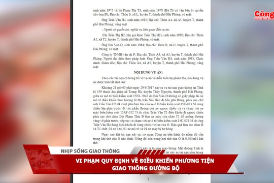 Vi phạm quy định về điều khiển phương tiện giao thông đường bộ