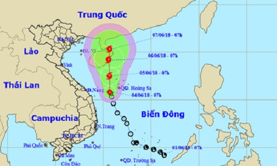 Áp thấp có thể mạnh thành bão đêm 5/6