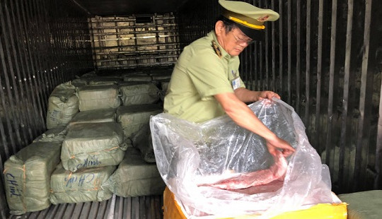 Tạm giữ gần 7 tấn phế phẩm động vật có dấu hiệu phân hủy