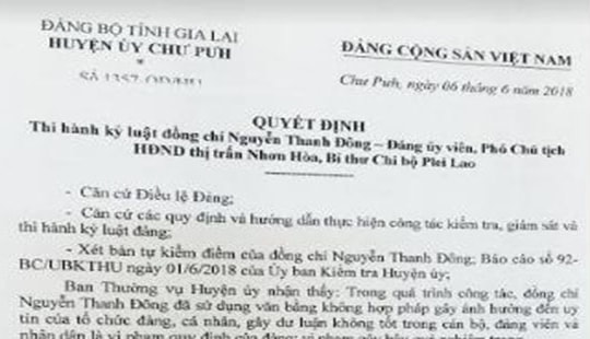 Chủ tịch Hội LHPN thị trấn viết đơn xin thôi việc vì sử dụng bằng giả