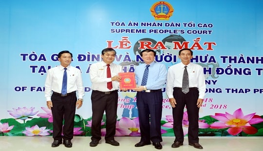Ra mắt Tòa Gia đình và Người chưa thành niên tại TAND tỉnh Đồng Tháp