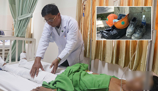 5 người thương vong do sập giàn giáo công trình tại Hậu Giang
