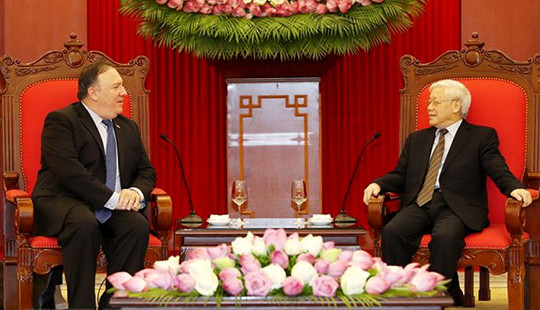 Tổng Bí thư Nguyễn Phú Trọng tiếp Ngoại trưởng Hoa Kỳ Mike Pompeo