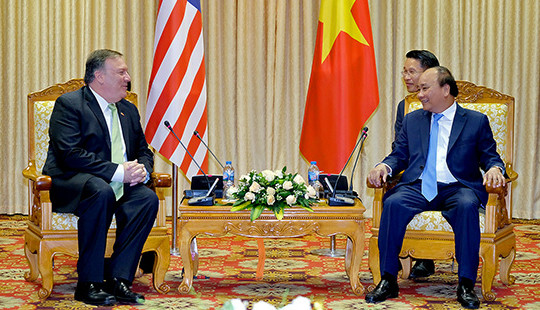 Thủ tướng Nguyễn Xuân Phúc tiếp Ngoại trưởng Hoa Kỳ Michael Pompeo