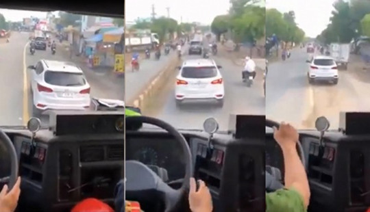 Cản đường xe cứu hỏa, tài xế bị xử phạt và tước bằng lái 2 tháng