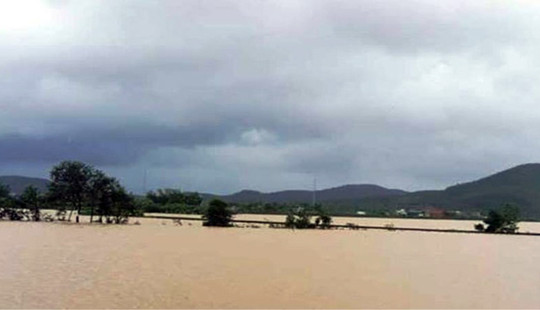 Bão Sơn Tinh đi qua, hàng ngàn ha lúa chìm trong biển nước