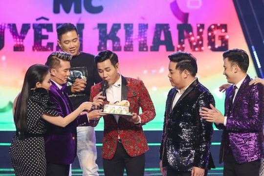 Đàm Vĩnh Hưng, Minh Tuyết mừng sinh nhật Nguyên Khang ở trường quay
